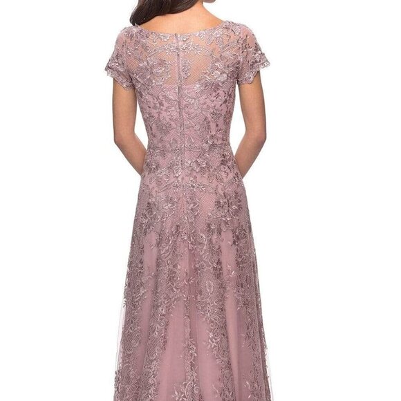 NWT La Femme 27935SC Mother of the Bride Dress Mauve Size 10 - Picture 3 of 8
